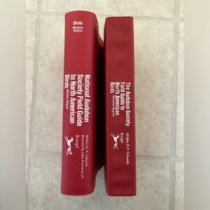 Lot of 2 Red National Audubon Society Field Guide Books